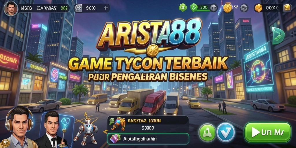 Screenshot ARISTA88 menampilkan gameplay seru dalam pengelolaan bisnis Tycoon.