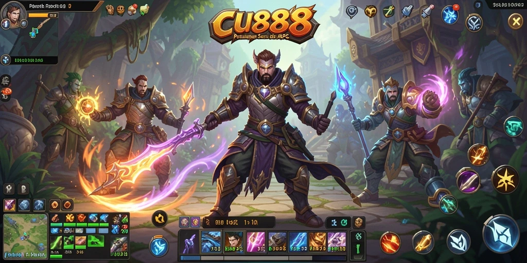 Menampilkan pertarungan seru di dunia ARPG CU888.