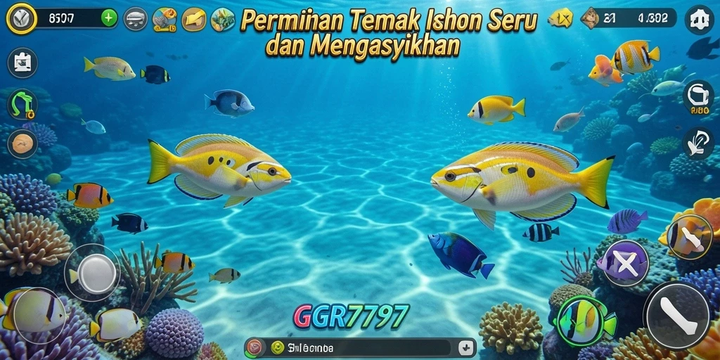 Screenshot GGR7777 menampilkan aksi tembak ikan yang seru.