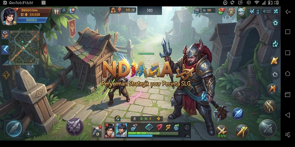 Screenshot gameplay menampilkan strategi dan pertempuran di INDAAA.
