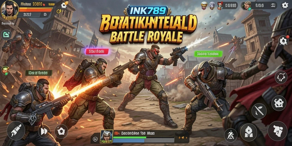 Tampilan gameplay seru dalam pertempuran Battle Royale.