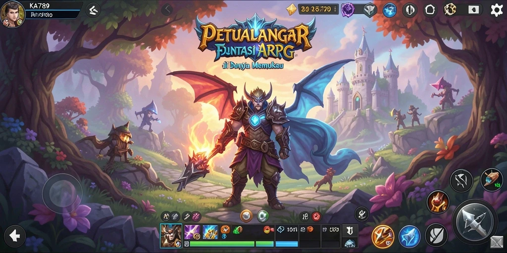 Tangkapan layar gameplay ARPG yang menarik dan mendebarkan.