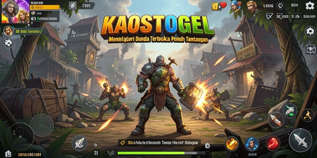 Tampilan gameplay KAOSTOGEL dengan petualangan eksplorasi Open World.