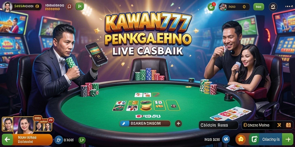 Tampilan permainan Live Casino KAWAN777 yang mendebarkan dan interaktif.