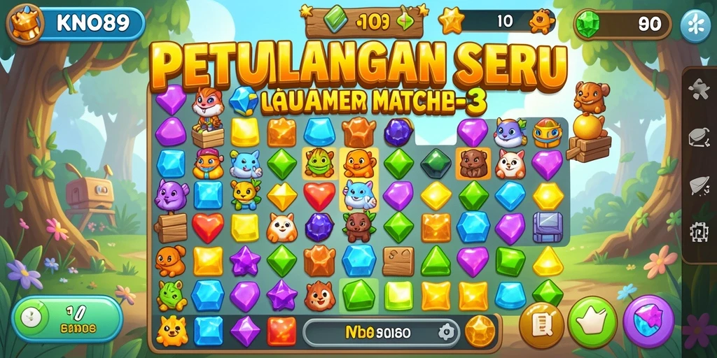 Tampilan menawan gameplay KNO89 yang penuh warna.