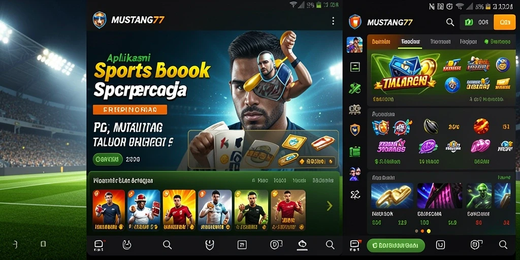 Tampilan gameplay <strong>MUSTANG77</strong> dengan berbagai pilihan taruhan olahraga.