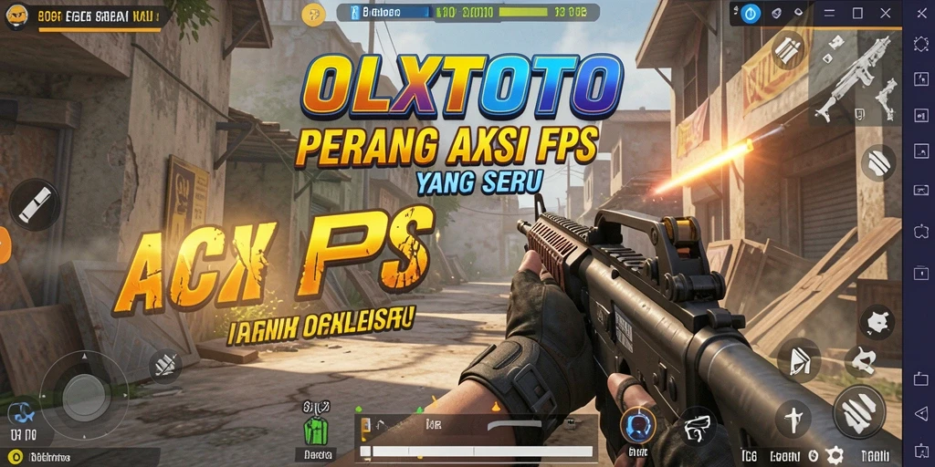 Screenshot utama OLXTOTO menampilkan aksi tembak-menembak yang mendebarkan.